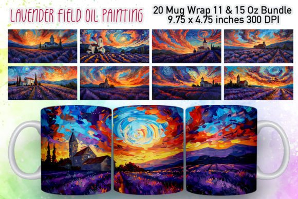 Download Oil Painting Lavender Field Wrap Bundle - Field Collection
