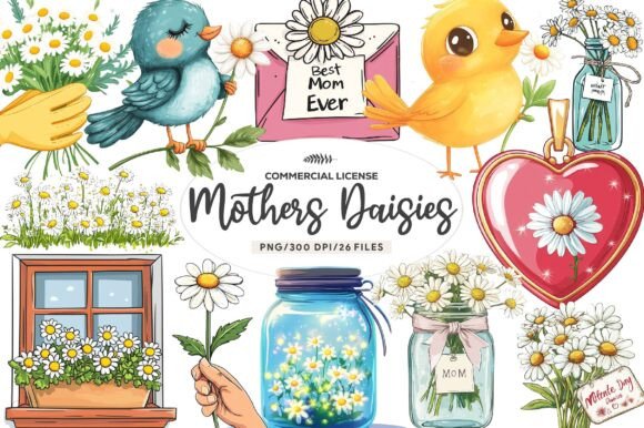 Download Mothers Day Daisies Clipart - Daisies clipart Collection