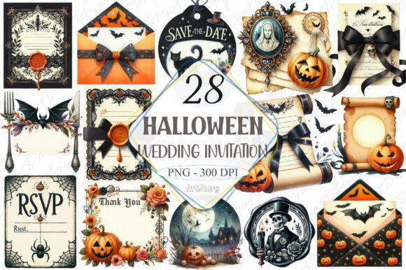 Download Halloween Wedding Invitation Clipart - Invitation clipart Collection