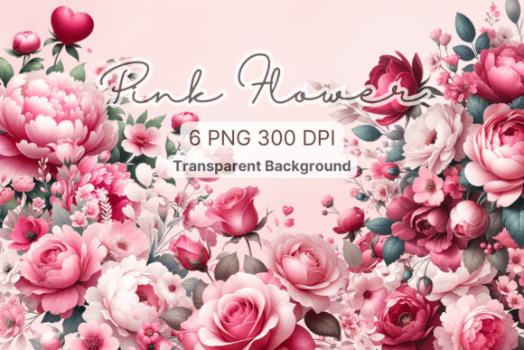 Download Pink Floral, Watercolor Flower Clipart - Pink floral Collection