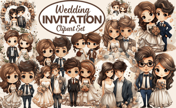 Download Wedding Invitation Clipart Set - Invitation clipart Collection