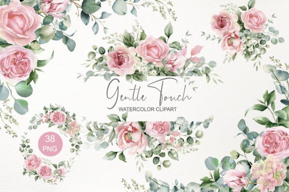 Download Pink Floral Clipart. Watercolor Flowers - Pink floral Collection