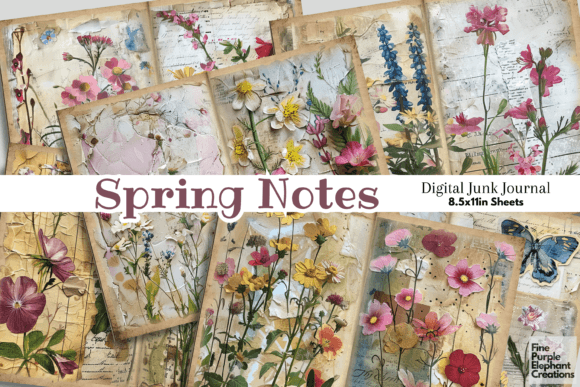 Download Floral Spring Flower Field Junk Journal - Field Collection